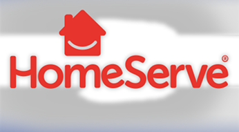 HomeServe logo on house icon background