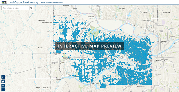 Vista previa del mapa de BPU Service Line Inventory